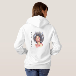 Pull À Capuche Fille Noire Papillon Minimaliste Pastel Personnali
