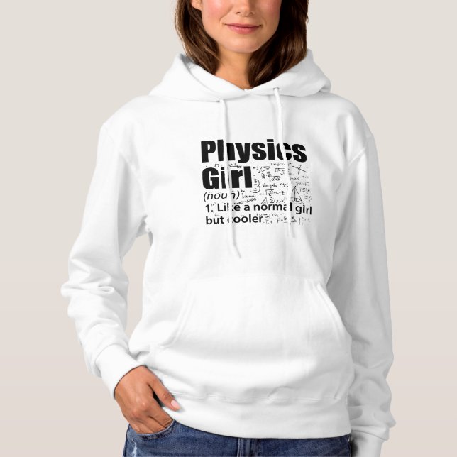 Pull À Capuche Filles de physique| Cadeaux de sciences physiciens (Devant)