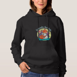 Pull À Capuche Filles Fox Et Rabbit Aiment Amitié Amis Pour