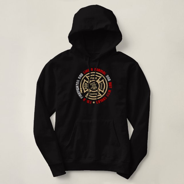 Pull À Capuche Firefighter Fireman Mens Fireman US Firefighter Da (Design devant)