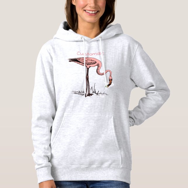 Pull À Capuche Flamant rose Boire Martini Thunder_Cove (Devant)