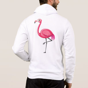 Pull À Capuche Flamant Rose de Style Cartoon