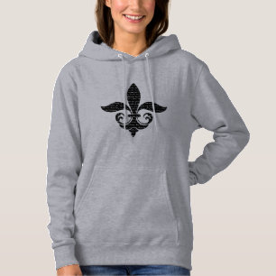 Pull À Capuche Fleur de Lis française avec script français