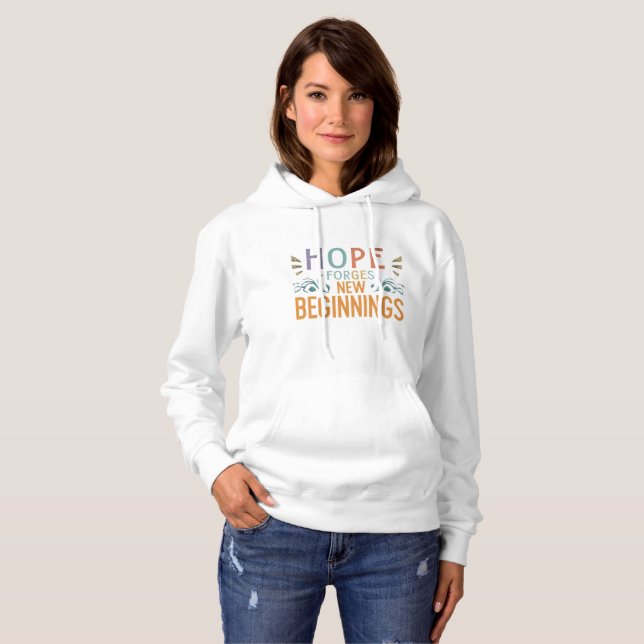 Pull À Capuche Fleur où vous êtes plantés. Ayez espoir pour un no (Devant entier)
