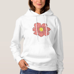 Pull À Capuche Fleur rouge