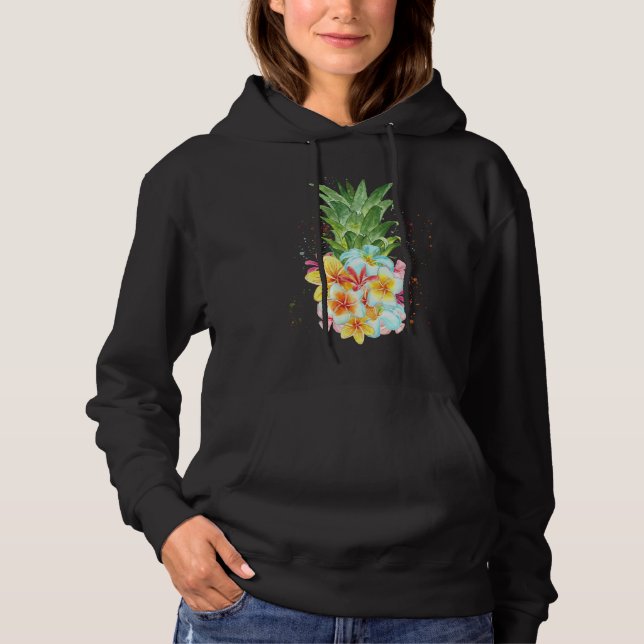 Pull À Capuche Fleurs d'ananas Aloha Hawaiian Tee Aineapple Tee (Devant)