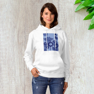 Pull À Capuche Fleurs violettes