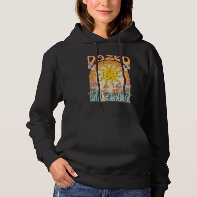 Pull À Capuche Folle et fiancée Fête de bachelorette Fleurs sauva (Devant)