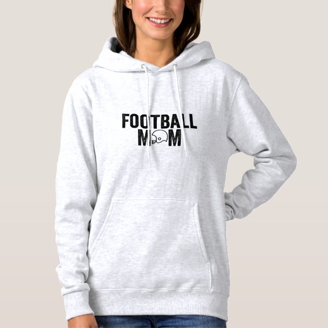 Pull À Capuche Football Maman Numéro personnalisé (Devant)