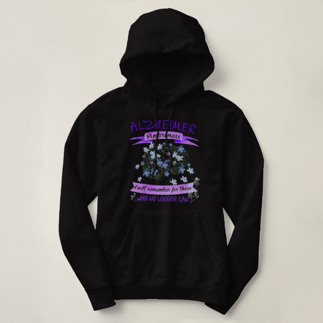 Pull À Capuche Forget Me Not Who No Longer Can Mom Dad Alzheimer  (Design devant)