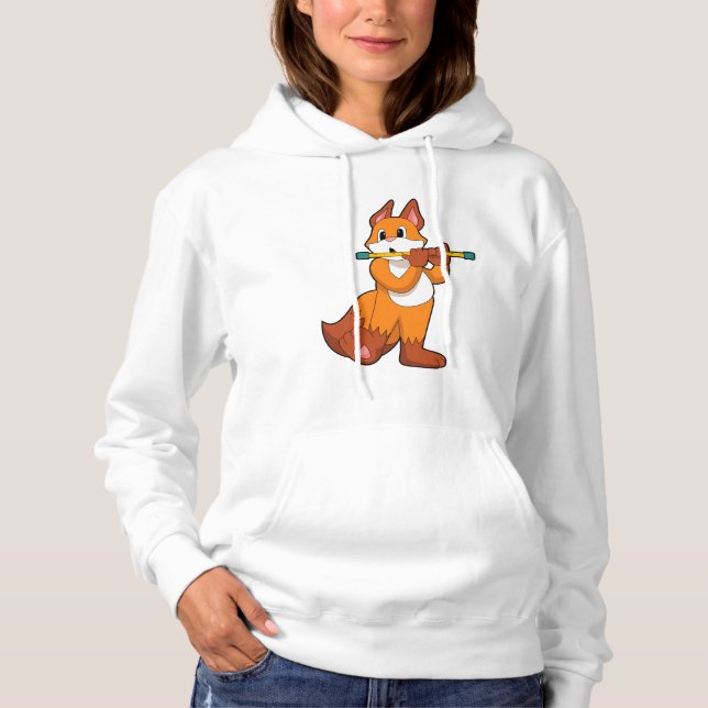 Pull À Capuche Fox à la musique avec Flute.PNG (Devant)
