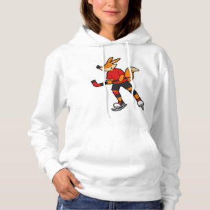 Pull À Capuche Fox au hockey sur glace avec bâton de hockey sur g