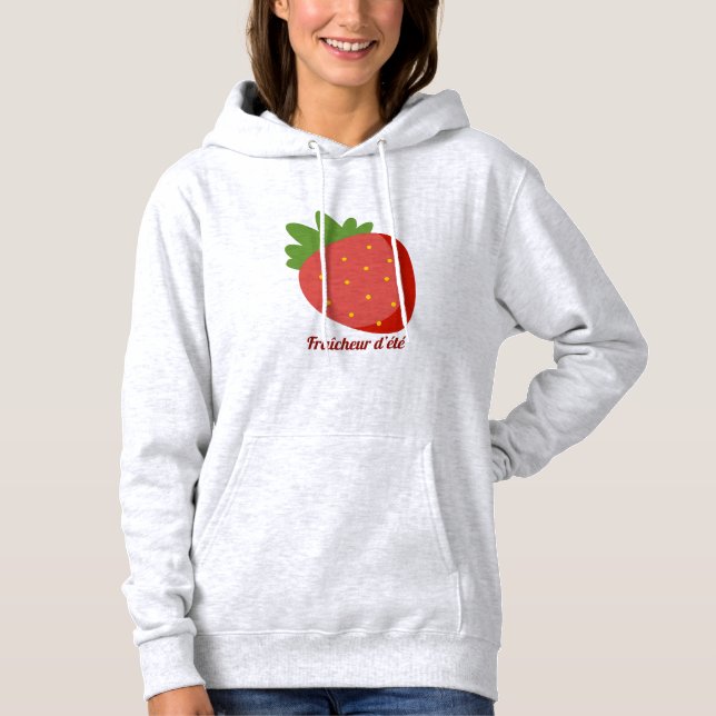 Pull À Capuche Fraise Fraîcheur d'été (Devant)