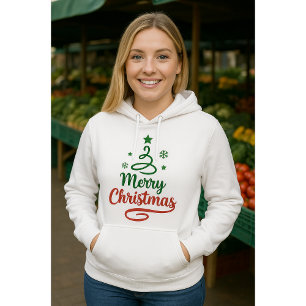 Pull À Capuche Freefit Merry Christmas Hoodie Sweat-shirt Unise