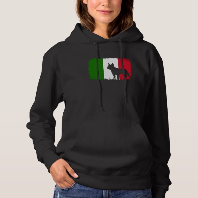 Pull À Capuche French bull dog Italian Italy flag frenchies bulld (Devant)