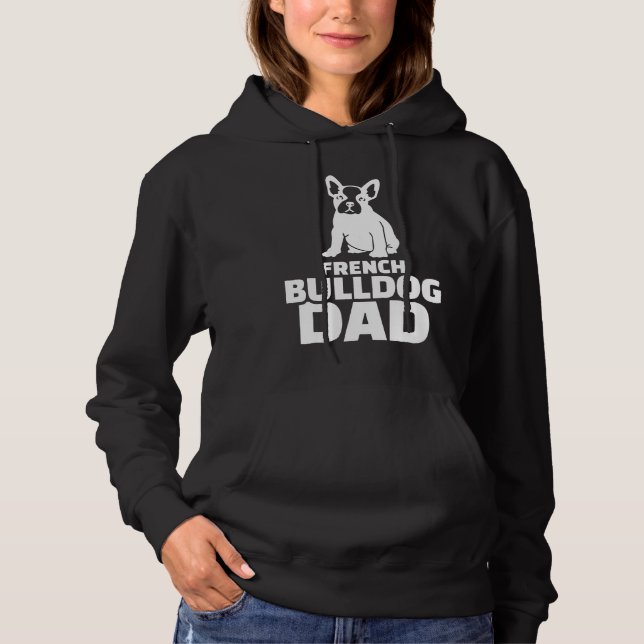 Pull À Capuche Frenchie Mens French Buldog Papa (Devant)