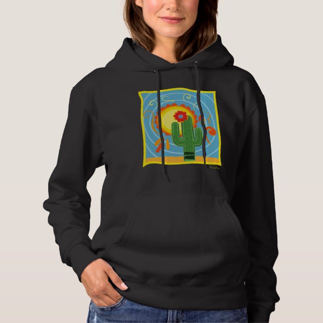 Pull À Capuche Frida Kahlo Cactus Graphic (Devant)