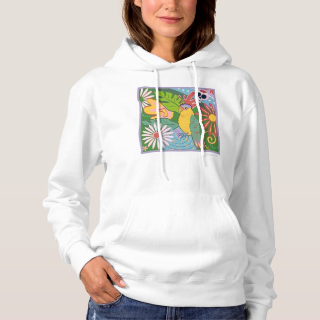 Pull À Capuche Frida Kahlo Parrot Graphic (Devant)