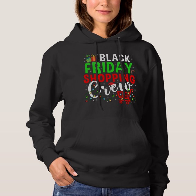 Pull À Capuche Friday Shopping Crew Christmas Lights Black Shoppi (Devant)