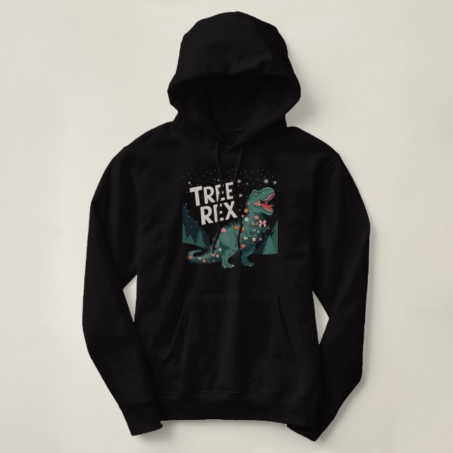 Pull À Capuche Fun de vacances rugissant pour la saison de Noël (Design devant)