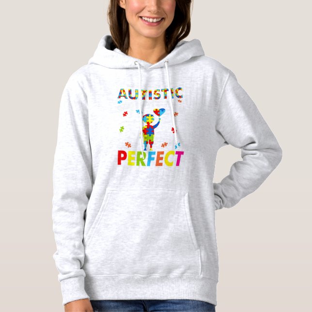 Pull À Capuche Funny Autism cite "La société dit que je suis auti (Devant)