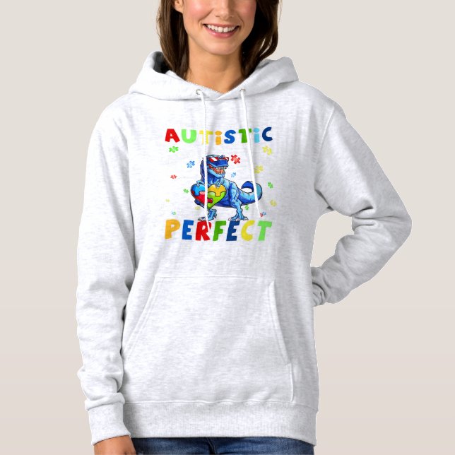 Pull À Capuche Funny Autism cite "La société dit que je suis auti (Devant)