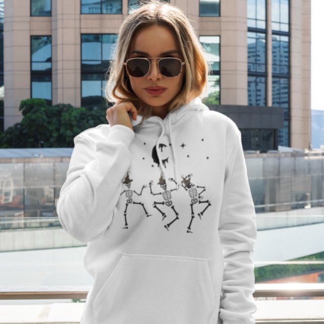 Pull À Capuche Funny black Dancing Skeleton halloween sorcier cas (Créateur téléchargé)