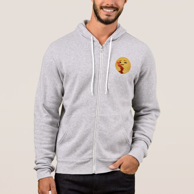 Pull À Capuche Funny Care Emojis Facebook (Devant)