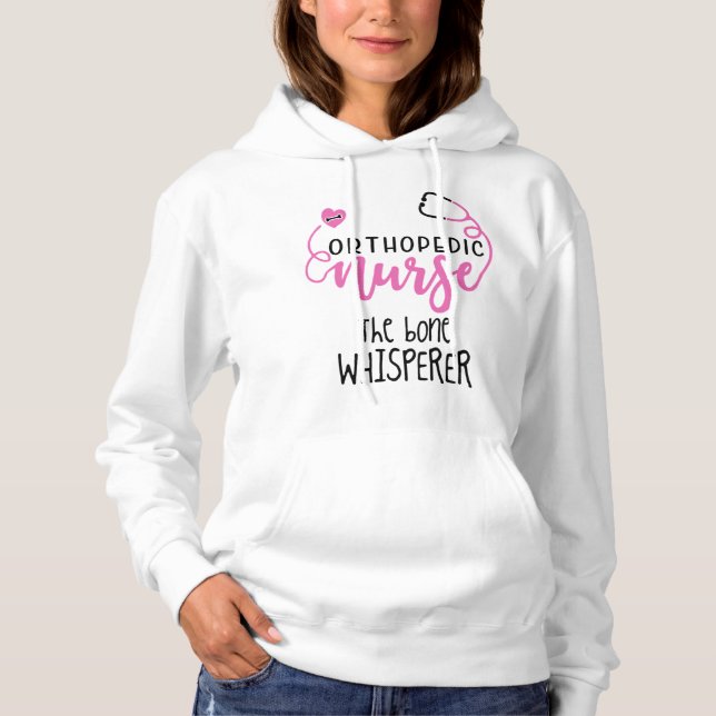 Pull À Capuche Funny Orthopedic Nurse cite murmurer - (Devant)