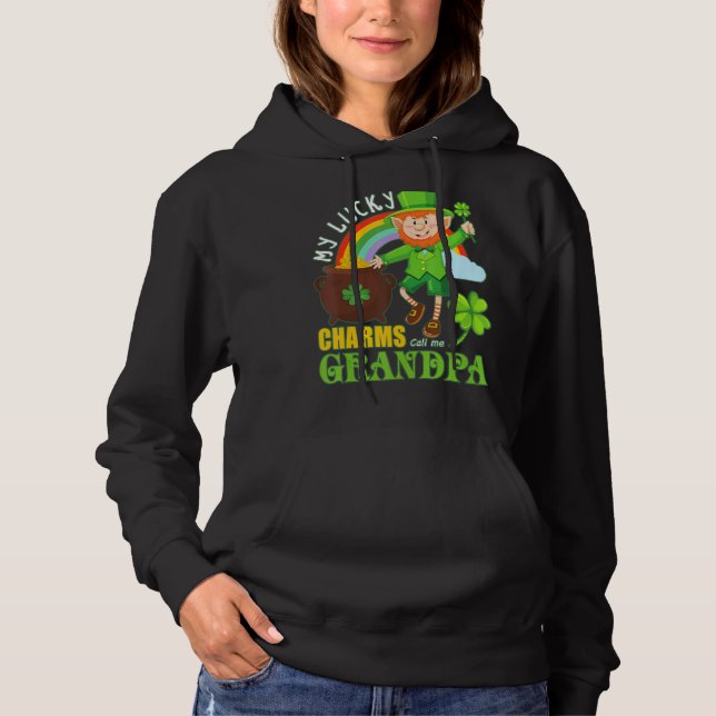 Pull À Capuche Funny Paddy Day St patrick Lucky Charms Call Me G (Devant)