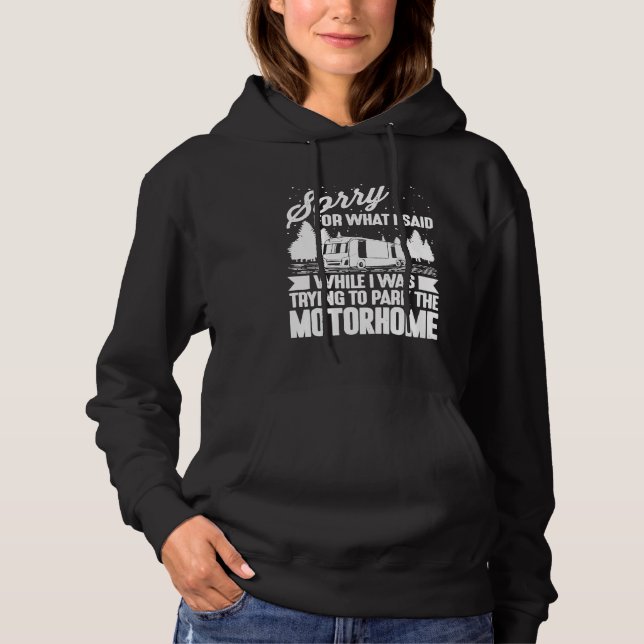 Pull À Capuche Funny Rv Camping Hommes Femmes Camping Parking Mot (Devant)