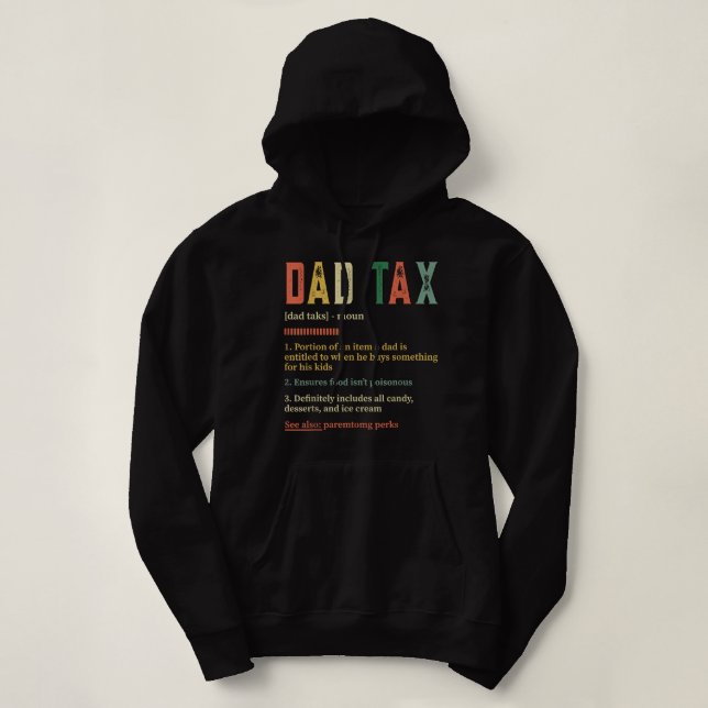 Pull À Capuche Funny Sarcastic Papa Noun Papa Définition de l'imp (Design devant)
