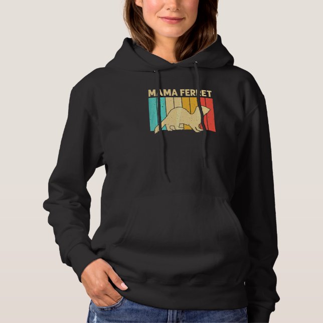Pull À Capuche Furet Cool Pour Femme Maman Animal Propriétaire De (Devant)