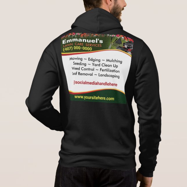 Pull À Capuche Garage de pelouse Aménagement de l'herbe coupe T-s (Dos)