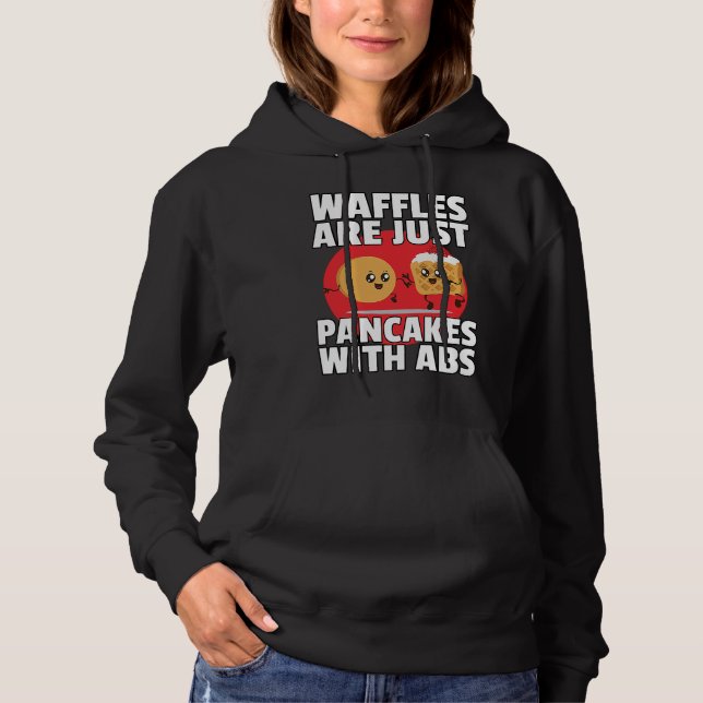 Pull À Capuche Gaufres Sont Juste Des Crêpes Avec Des Abdos  Gym  (Devant)