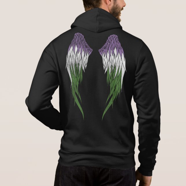 Pull À Capuche Genderqueer Flag (Dos)