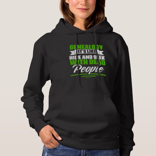 Pull À Capuche Généalogie comme cache-cache ancêtre historien gé (Devant)