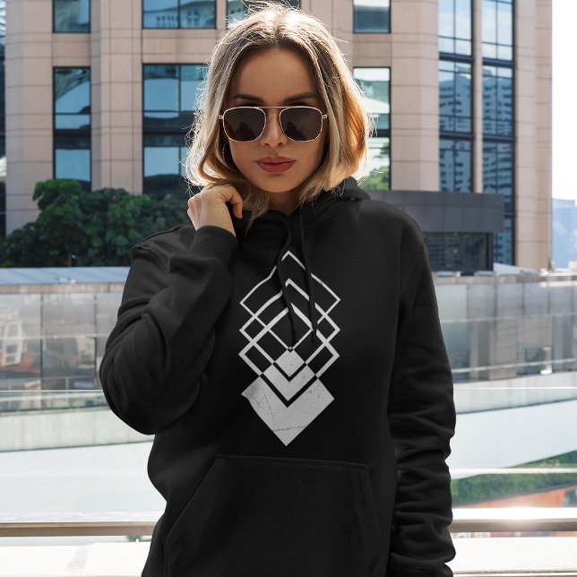 Pull À Capuche Geo Repeat Diamond (women in stylish coolers posing on the streets of somewhere)