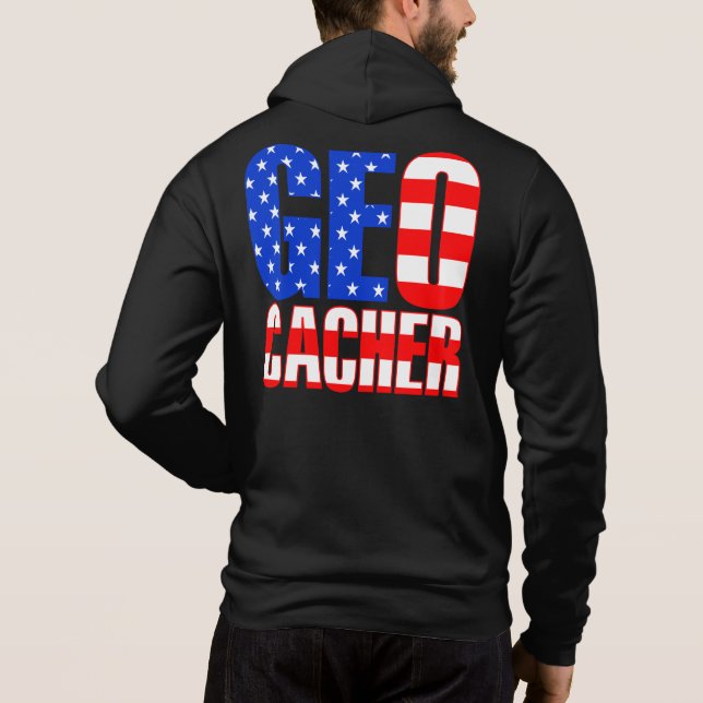 Pull À Capuche Géocacheur Américain (Dos)