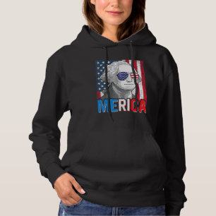 Pull À Capuche George Washington 4 juillet Merica Hommes Femmes