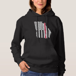 Pull À Capuche Géorgie American Flag State Map Fierté Patriotique