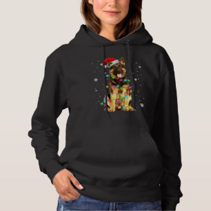 Pull À Capuche German Shepherd Dog Tree Christmas Sweater Xmas Do
