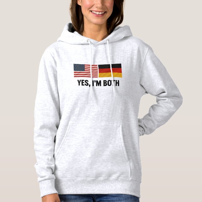 Pull À Capuche Germano-Américain Oui Je Suis Les Deux - Citoyen A (Devant)