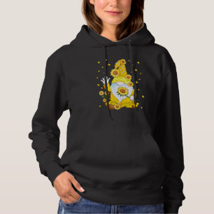 Pull À Capuche Gnome à fleurs de tournesol