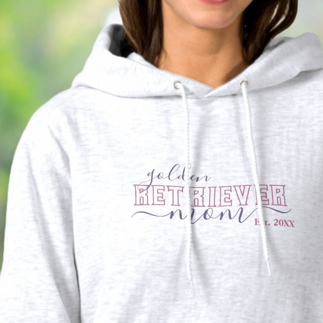 Pull À Capuche Golden Retriever Maman avec l'année (Créateur téléchargé)