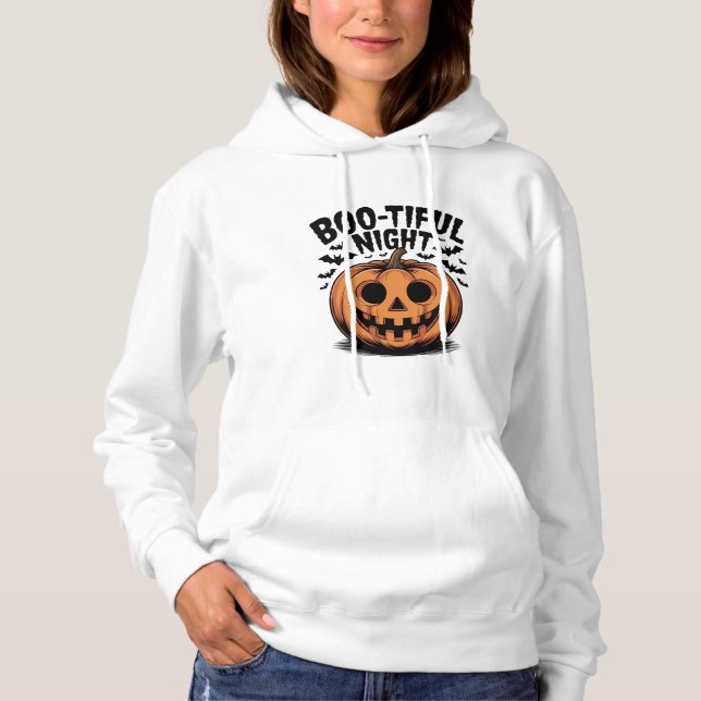 Pull À Capuche Goofy Jack-O’-Lantern Citrouille Face Art (Devant)