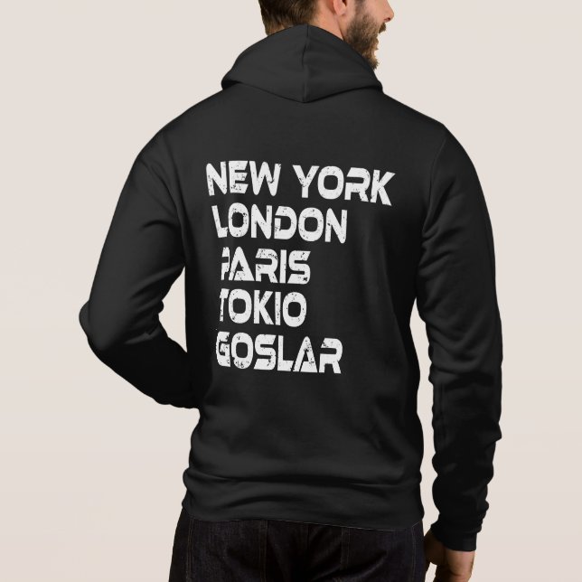 Pull À Capuche Goslar New-York Tokyo Paris Hoodie (Dos)