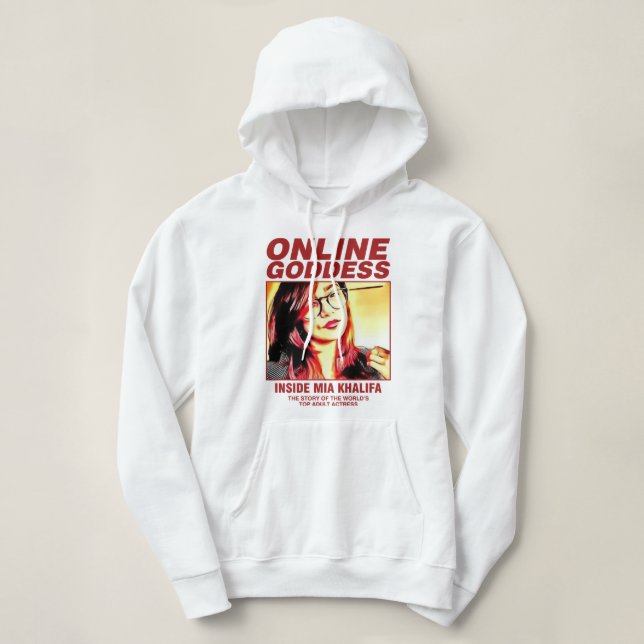 Pull À Capuche Grand Modèle Mia Khalifa Awesome Pour Le Ventilate (Design devant)