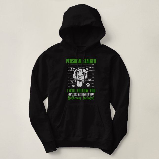 Pull À Capuche Graphique Pitbull drôle pour les femmes et les hom (Design devant)