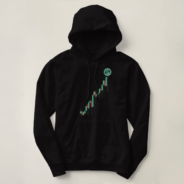 Pull À Capuche Graphique stock Vers La Pièce De Crypto Stellar XL (Design devant)